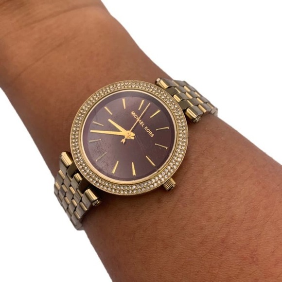 MICHAEL KORS Mini Darci Mother Gold Tone Watch - Picture 1 of 7